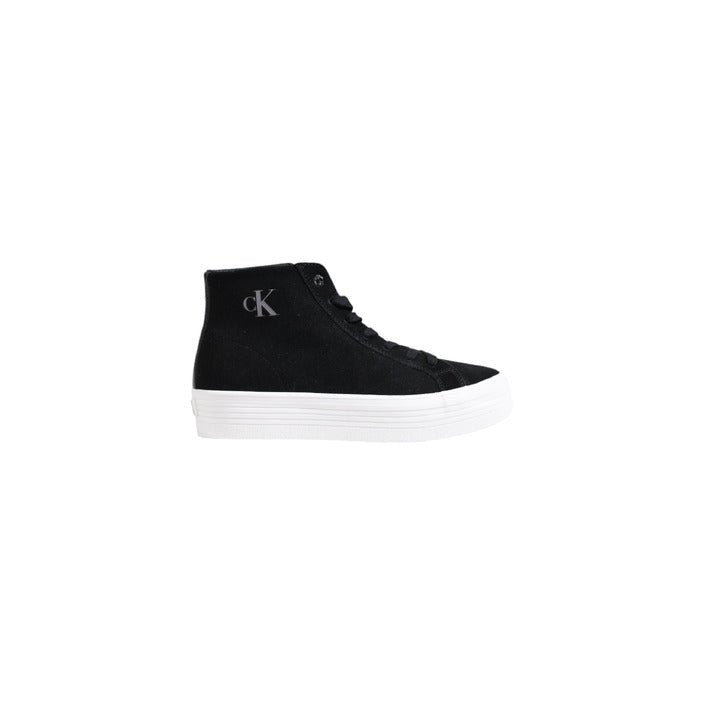 Calvin Klein Platform High Top Suede Sneakers Black - Princess Attitude