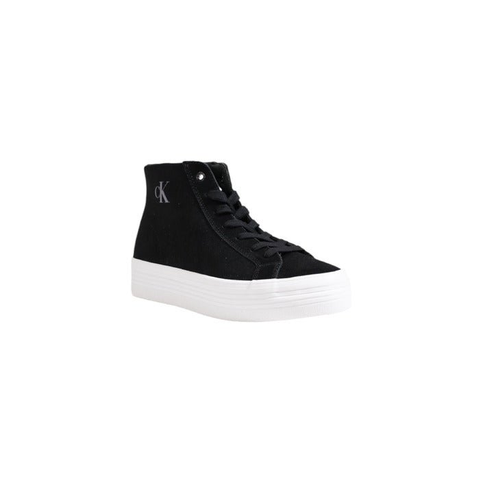 Calvin Klein Platform High Top Suede Sneakers Black - Princess Attitude