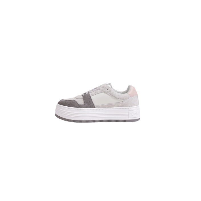 Calvin Klein Platform Suede Leather Trainer Sneakers Grey - Princess Attitude