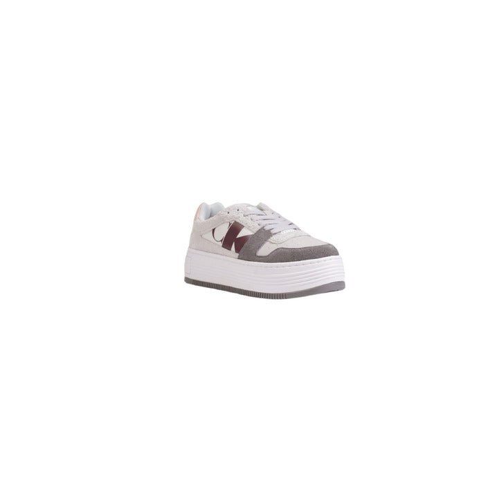 Calvin Klein Platform Suede Leather Trainer Sneakers Grey - Princess Attitude