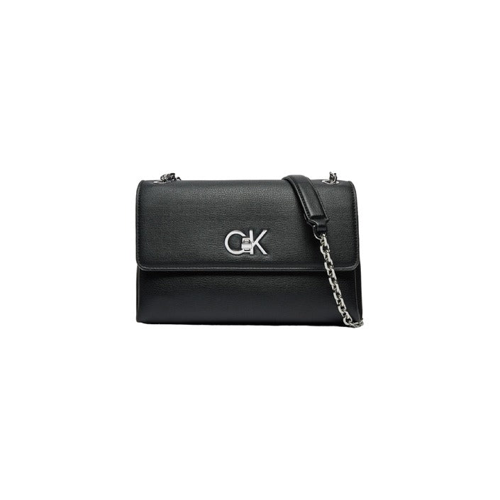 Calvin Klein Re - Lock Recycled Polyester Shoulder Bag Black - Princess Attitude