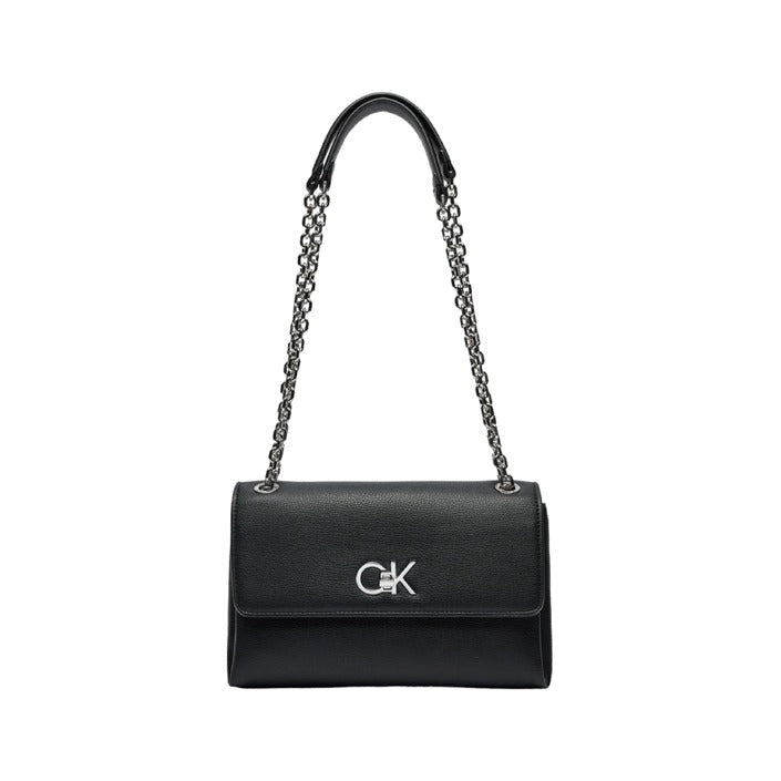 Calvin Klein Re - Lock Recycled Polyester Shoulder Bag Black - Princess Attitude