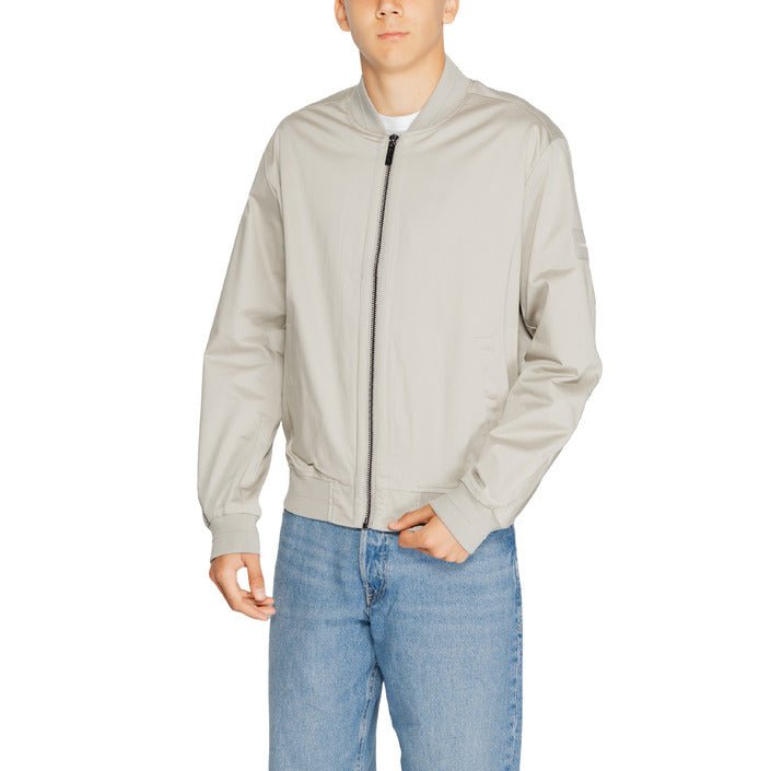 Calvin Klein Sim Fit Zip Up Bomber Jacket Grey - Princess Attitude