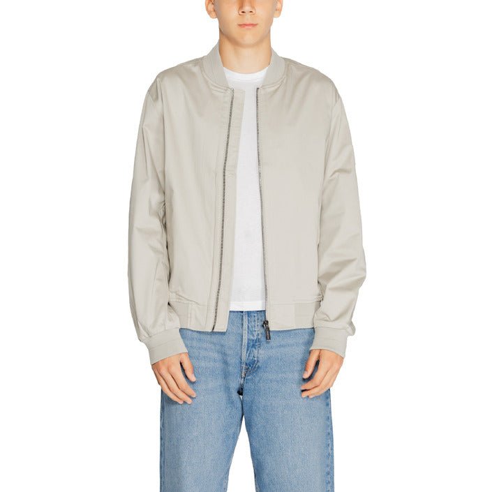 Calvin Klein Sim Fit Zip Up Bomber Jacket Grey - Princess Attitude