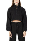 Calvin Klein Sport High Neck Cropped Sweatshirt Black - Princess Attitude