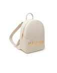 Love Moschino Bold Logo Lettering Backpack Beige