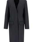 Toteme - Charcoal Melange Shawl Collar Coat