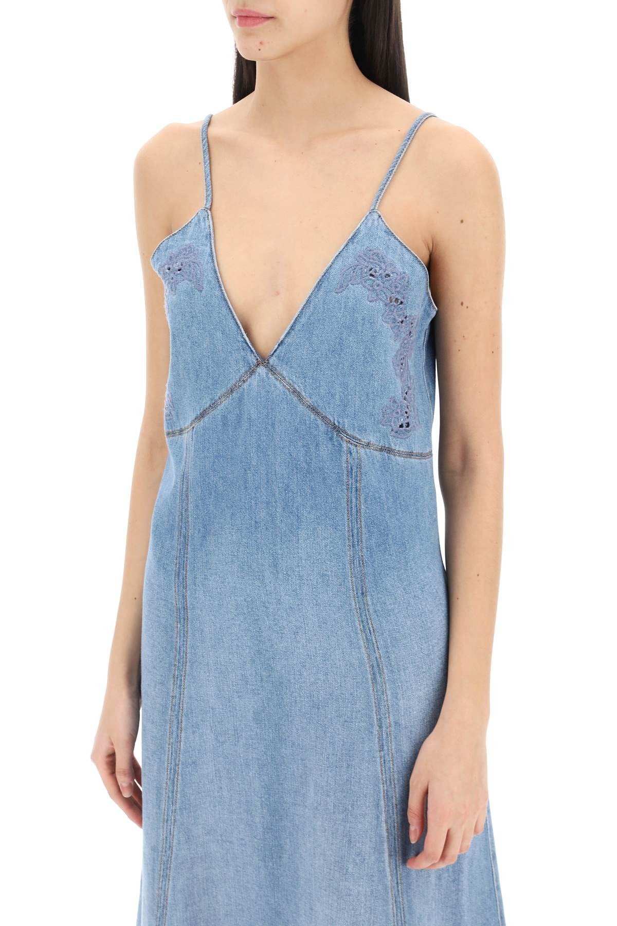 Chloe' - Denim Maxi Dress For Women - Princess Attitude