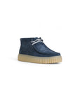 Clarks Torhill Hi Lace Up Suede Shoes Navy Blue - Princess Attitude