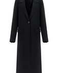 Toteme - Classic Doublé Long Black Wool Coat