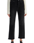 TOTEME - classic fit jeans with frayed hemline