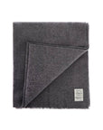 Toteme - Classic Wide Scarf In Melange Grey Wool