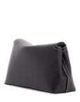 Toteme - Clutch T-Lock Black Grain Leather With Adjustable Shoulder Strap