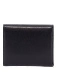 Toteme - Compact T-Lock Black Glossy Leather Credit Card Holder