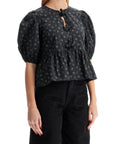 Ganni - Cotton Peplum Blouse