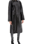 Toteme - Crocodile Embossed Leather Coat