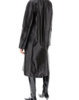 Toteme - Crocodile Embossed Leather Coat