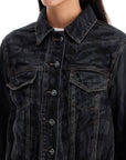 Ganni - Cut\N\Nshort Denim Jacket With Laser-Cut