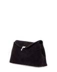 Toteme - Dark Brown Calfskin Clutch With Adjustable Shoulder Strap