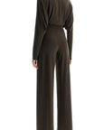 Norma Kamali - Dark Green Long Sleeve V-Neck Jumpsuit