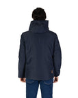 Suns Flaminio Plus Zip Up Hooded Nylon Jacket Navy