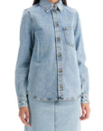 Toteme - Denim Overshirt With Pocket Detail