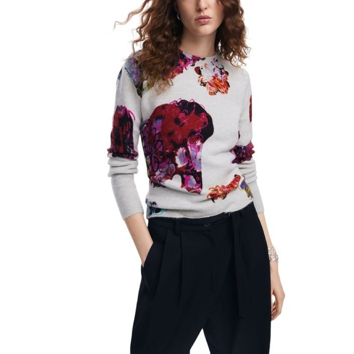 Desigual Abbotsford Floral Crewneck Sweater Grey - Princess Attitude