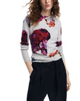 Desigual Abbotsford Floral Crewneck Sweater Grey - Princess Attitude