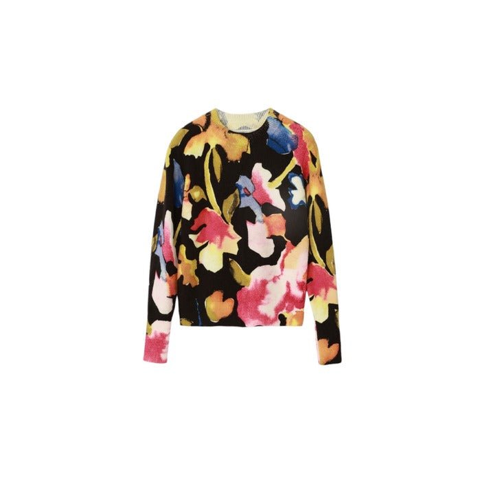 Desigual Arty Flower Crewneck Sweater Black - Princess Attitude