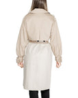 Desigual Combined Long Trench Coat Beige - Princess Attitude