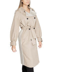 Desigual Combined Long Trench Coat Beige - Princess Attitude