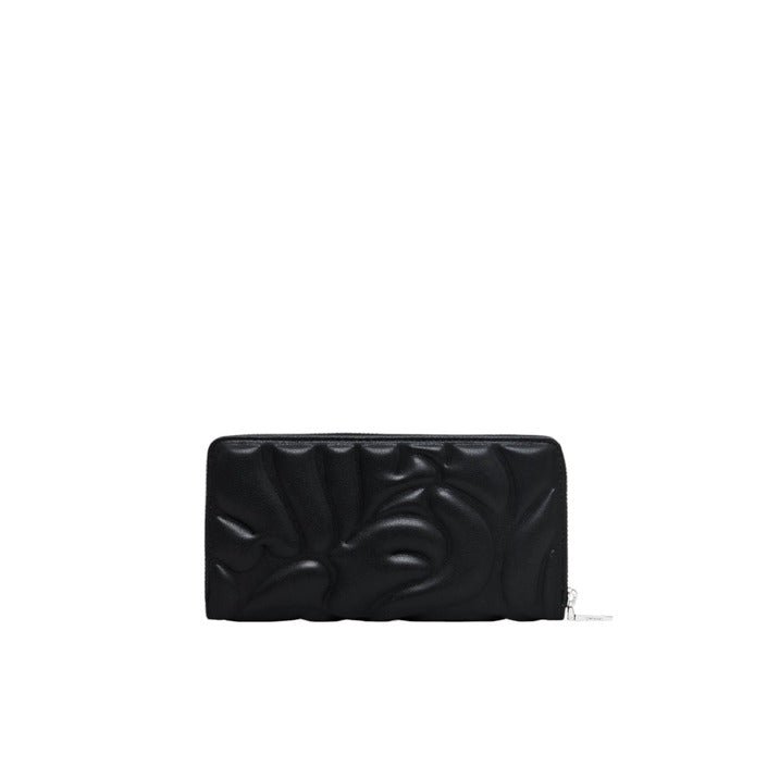 Desigual Geometric Floral Zip Around Wallet Black - Princess Attitude