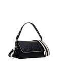 Desigual Half Logo Shoulder Strap Handbag Black - Princess Attitude