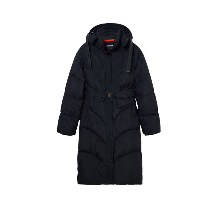 Desigual Long Padded Down Coat Black - Princess Attitude