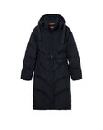 Desigual Long Padded Down Coat Black - Princess Attitude