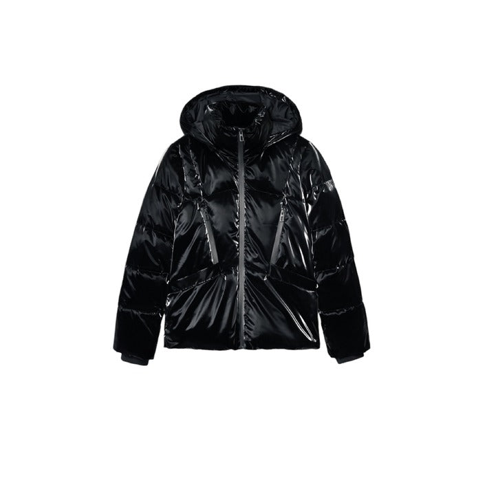 Desigual Metallic Quilted Coat With Hood Black - Princess Attitude