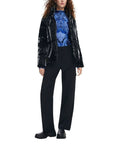 Desigual Metallic Quilted Coat With Hood Black - Princess Attitude