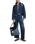 Desigual Mickey Stitched Trucker Jacket Blue - Princess Attitude