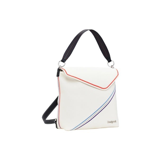 Desigual Mini Multicolour Striped Backpack White - Princess Attitude