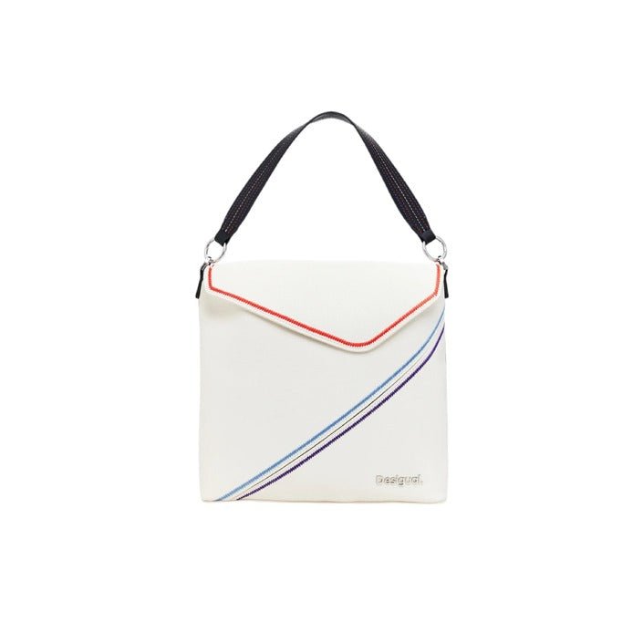 Desigual Mini Multicolour Striped Backpack White - Princess Attitude