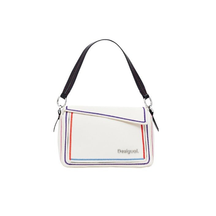 Desigual Multilineal Handbag With Zipper White - Princess Attitude