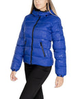 Desigual Padded Down Quilted Hooded Jacket Blue - Princess Attitude