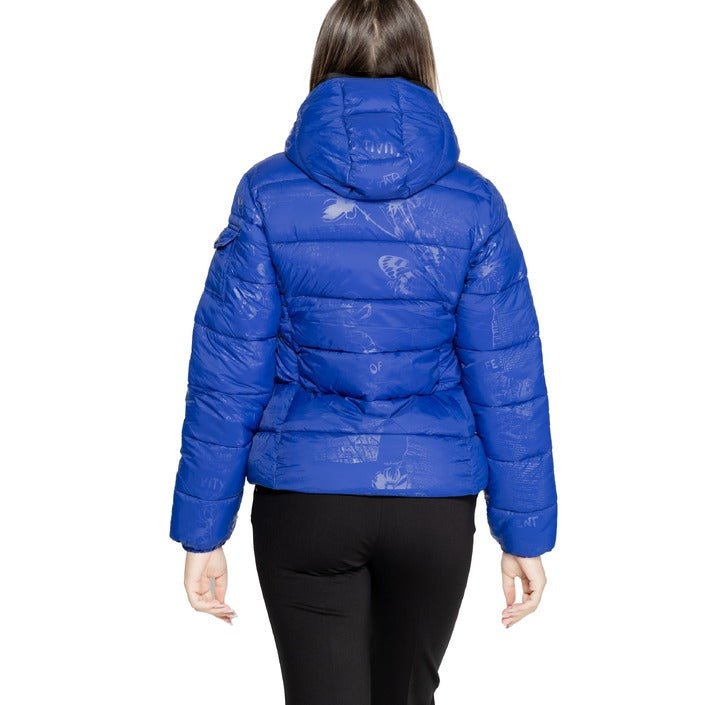 Desigual Padded Down Quilted Hooded Jacket Blue - Princess Attitude