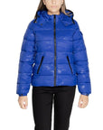 Desigual Padded Down Quilted Hooded Jacket Blue - Princess Attitude