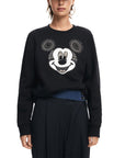 Desigual Ribbed Mickey Mouse Crew Neck Sweatshirt - Princess Attitude