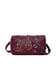 Desigual Stained Glass Pattern Crossbody Bag Maroon - Princess Attitude