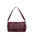 Desigual Stained Glass Pattern Crossbody Bag Maroon - Princess Attitude