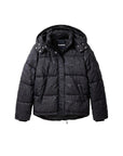 Desigual Textured Padded Puffer Jacket Black - Princess Attitude