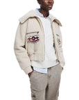 Desigual Zip Up Trucker Jacket Beige - Princess Attitude