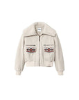 Desigual Zip Up Trucker Jacket Beige - Princess Attitude